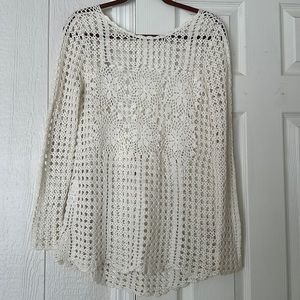 beautiful crochet Free People sweater